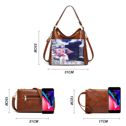 Cross-border hot women's bag 2024 new European and American fashion soft leather large-capacity tote bun mother-in-law bag wholesale