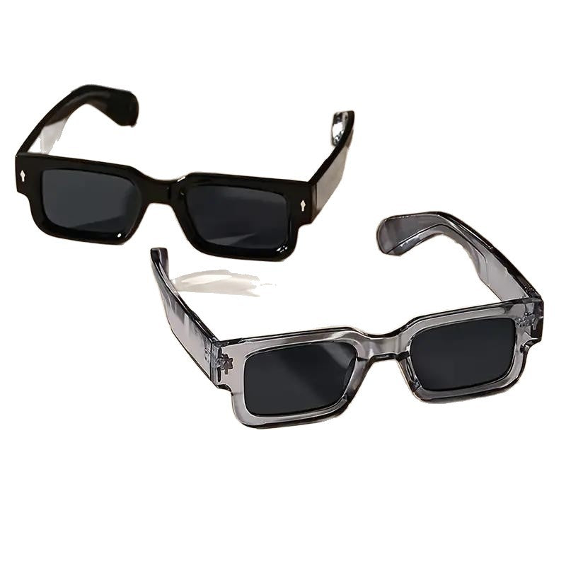 2. Accessory fashionable square frame sunglasses, vintage European and American INS sunglasses, UV-blocking sunglasses, versatile trendy sunglasses