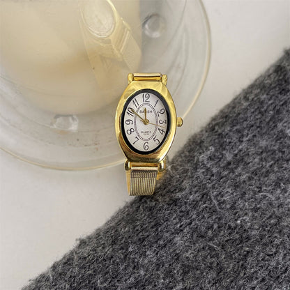 New small dial oval vintage watches, high-end vintage women's watches, niche temperament, fashionable women's watches wholesale