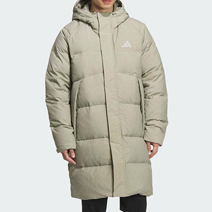 ADIDAS Men's Winter Hooded Warm Casual Mid Length Down Jacket KQ5516 KQ5514