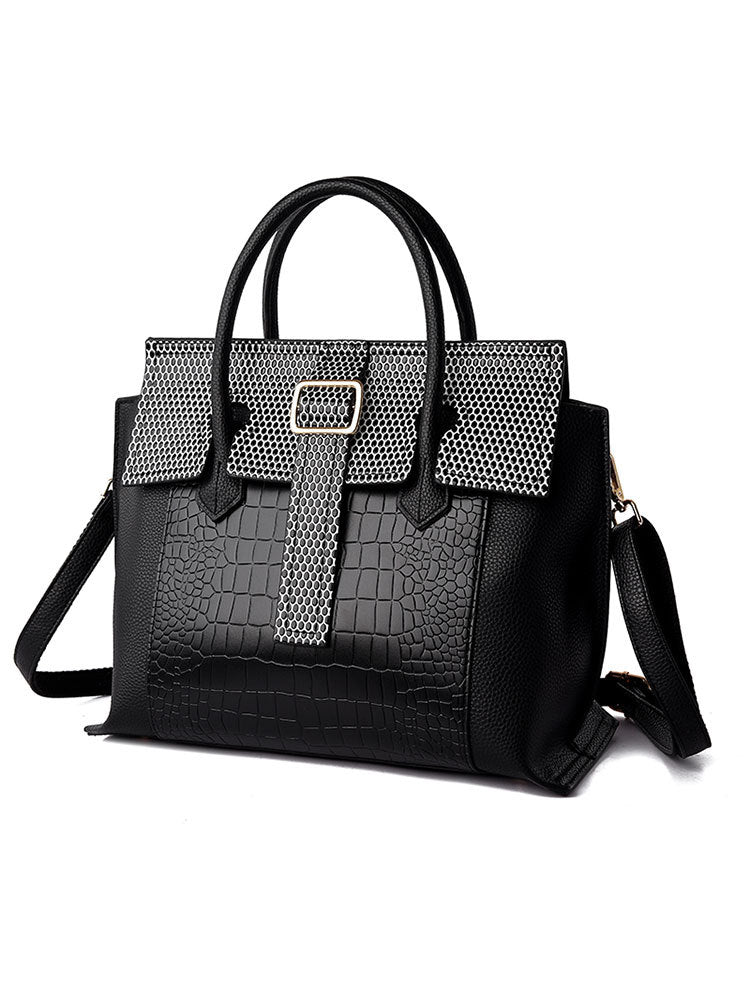 Cross-border handbag 2026 new crocodile pattern bag women's fashion versatile commuter bag hot selling large capacity tote bag