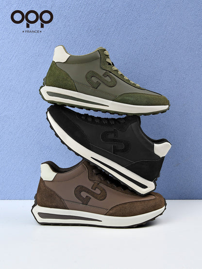 OPP Spring High Top Shoes 2026 New Argentina Simple Fashion Forrest Gump Flat Height Increase Men's Board Shoes Lace-up Shoes Men's Lace-up Shoes Men