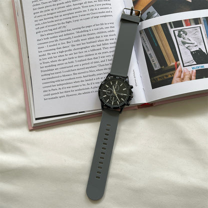 European and American trendy youth minimalist fashion round watch women's couple quartz watch cross-border live streaming source