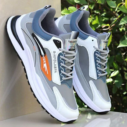 2025 new Taobao breathable lightweight soft-soled running shoes men's leather casual sneakers cross-border wholesale