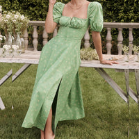 21026-NEW GREEN BACKGROUND YELLOW FLOWER