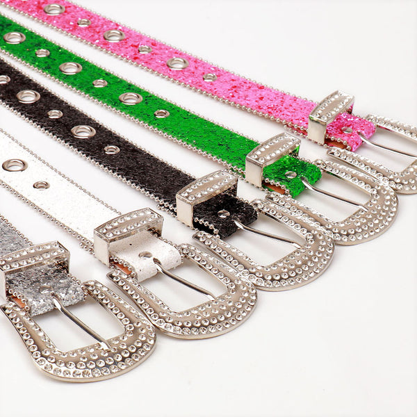 Cross-border super shiny squins belt, women's high-end skirt accessories, women's belt, European and American fashion, rhinestones, babes belt - view 2 | Ciaura