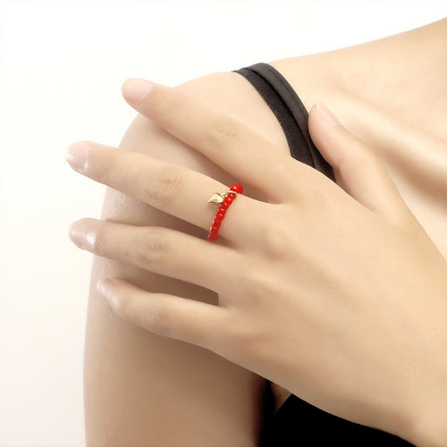 European and American cross-border jewelry, ins, beading, devil's eye ring, love moon, fun, fresh and sweet, ring hand ornament