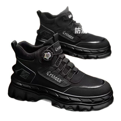 Martin boots men's shoes fall 2025 new high-top casual sports shoes thick soles increase height anti-slip outdoor workwear