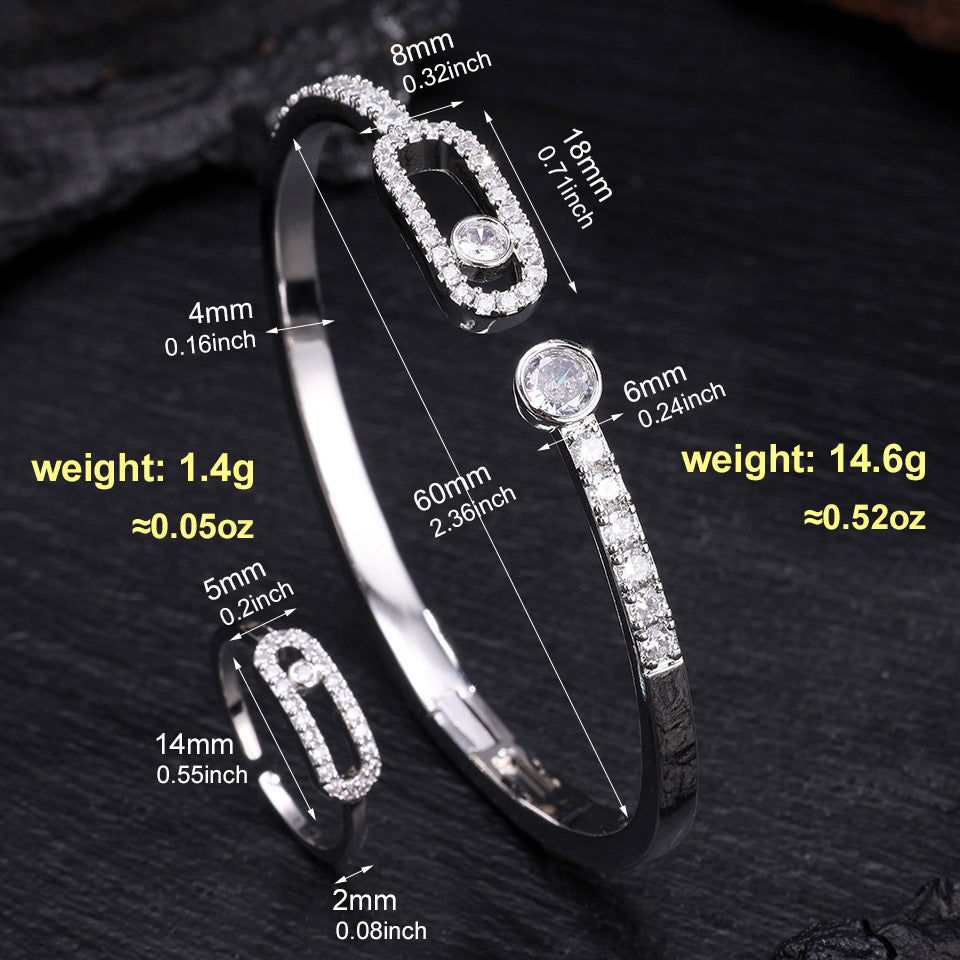 High-end Mei Family Single Diamond Ring for Women, 18K Rose Gold Premium Couple Ring Bracelet, Hot Seller on Douyin Livestream