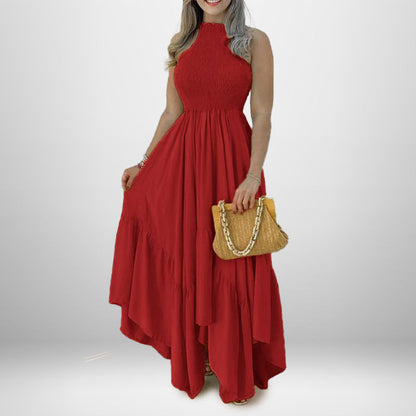 2026 spring new cross-border European and beautiful women's clothing new sleeveless elegant temperament fashion big swing dress