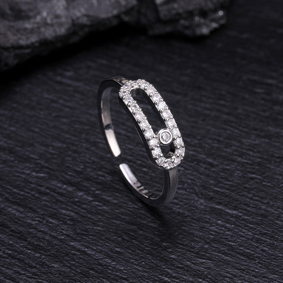 High-end Mei Family Single Diamond Ring for Women, 18K Rose Gold Premium Couple Ring Bracelet, Hot Seller on Douyin Livestream
