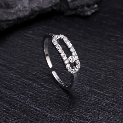 High-end Mei Family Single Diamond Ring for Women, 18K Rose Gold Premium Couple Ring Bracelet, Hot Seller on Douyin Livestream
