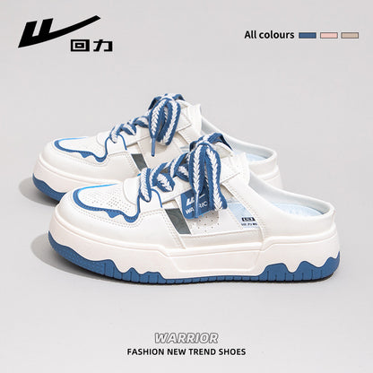 Pull-back toe half slippers women's summer wear 2026 new mesh shoes hollow breathable heelless platform shoes wholesale