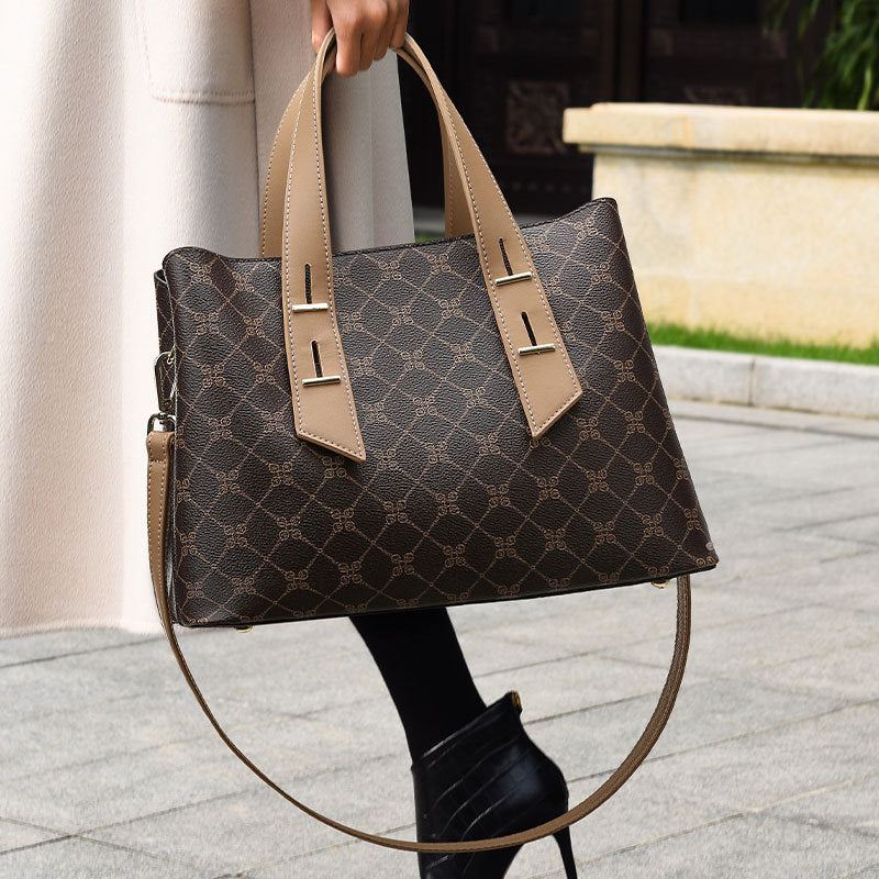 Bolsa Bolsa de mão Novo modelo 2026 bolsa para mulheres maduras sofisticada estampado Bolsa de ombro versátil para o dia a dia Bolsa tote feminina