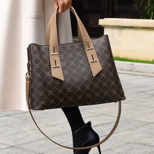 Bolsa Bolsa de mão Novo modelo 2026 bolsa para mulheres maduras sofisticada estampado Bolsa de ombro versátil para o dia a dia Bolsa tote feminina