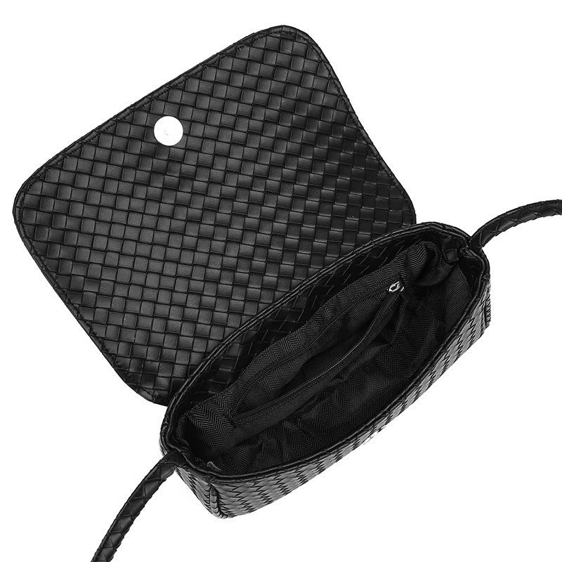 Cross-border manufacturer direct sales bag women's bag 2025 new fashion women's simple woven pattern casual shoulder crossbody bag