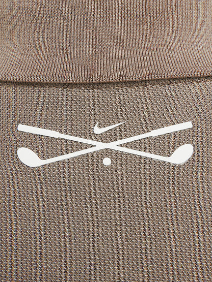 Camisola de golfe Nike Genuine 2025 para mulher, modelo IF8529-214, com lapela, respirável e manga curta.