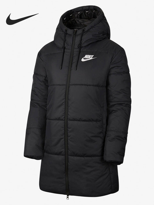 Nike Official Genuine Women's Comfort Hooded Woven Zipper Casual Sportswear Padded Suit CV8671-010