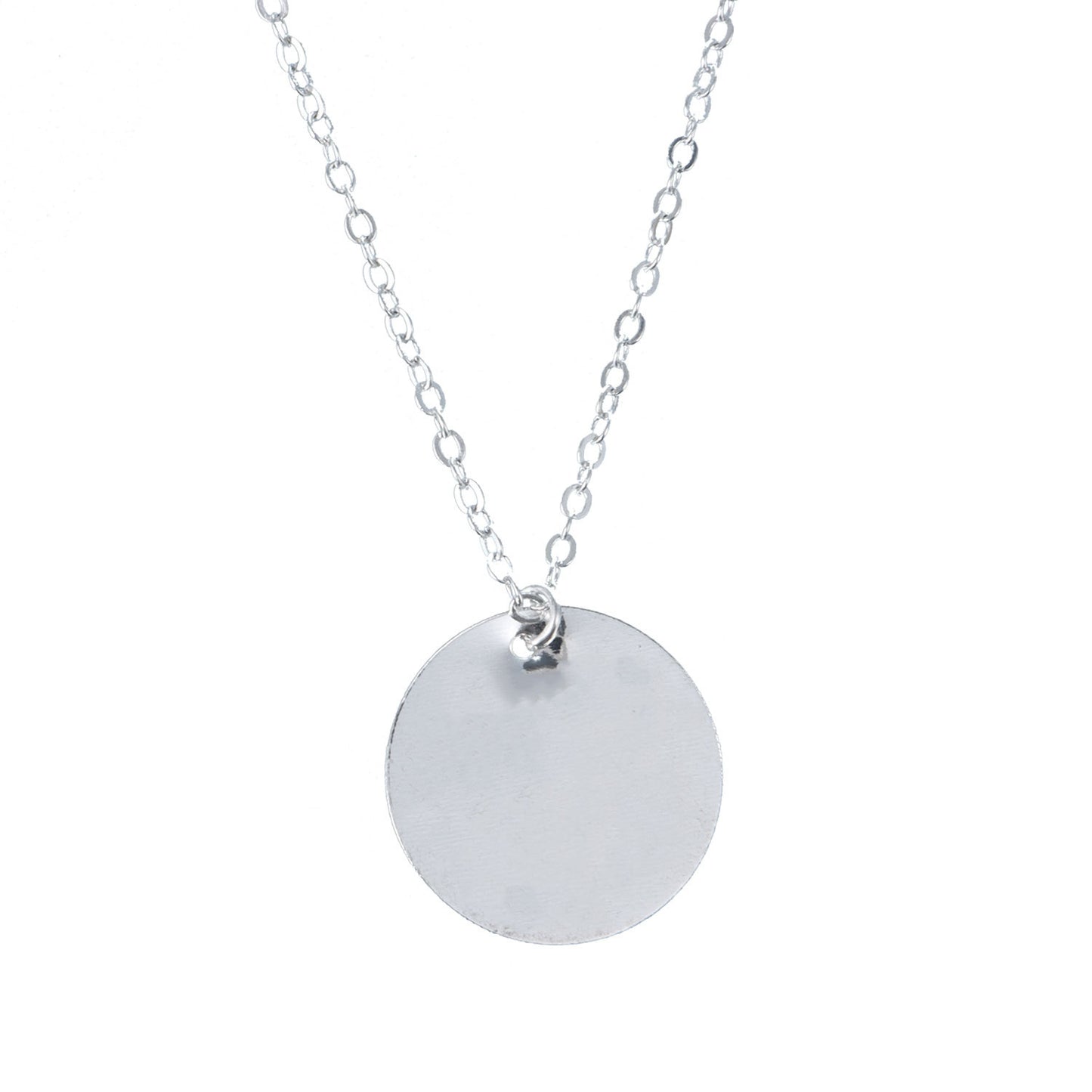 European and American cross-border jewelry Simple geometric glossy disc pendant necklace women's popular geometric temperament fashion necklace