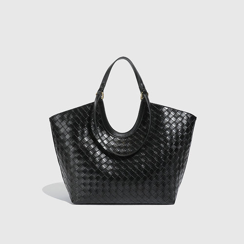 Bolsa tote Internacional vintage textura trançada Bolsa minimalista Grande capacidade Bolsa de ombro fashion versátil para o dia a dia Bolsa de mão