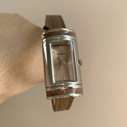 New Douyin livestream stock minimalist, personalized, high-aesthetic ladies' watches, classic square vintage student belt watches | Ciaura
