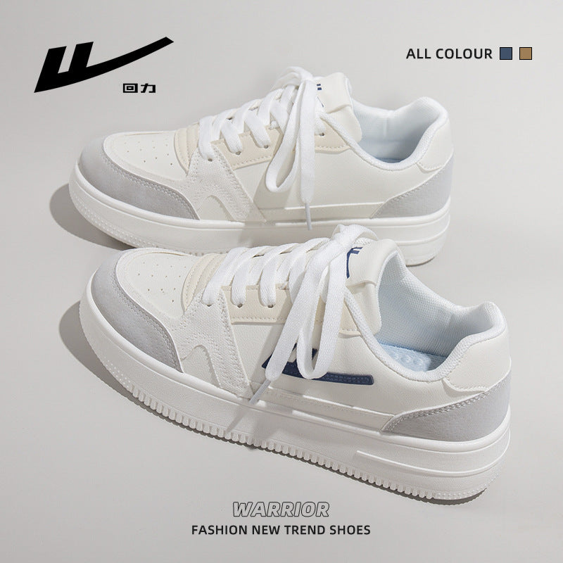 Pull-back round toe breathable platform shoes, simple and low-key board shoes, women's low-top fashion and versatile high-end casual shoes
