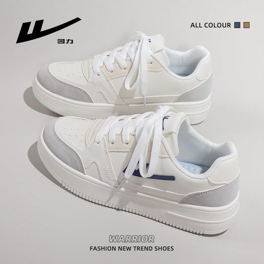 Pull-back round toe breathable platform shoes, simple and low-key board shoes, women's low-top fashion and versatile high-end casual shoes