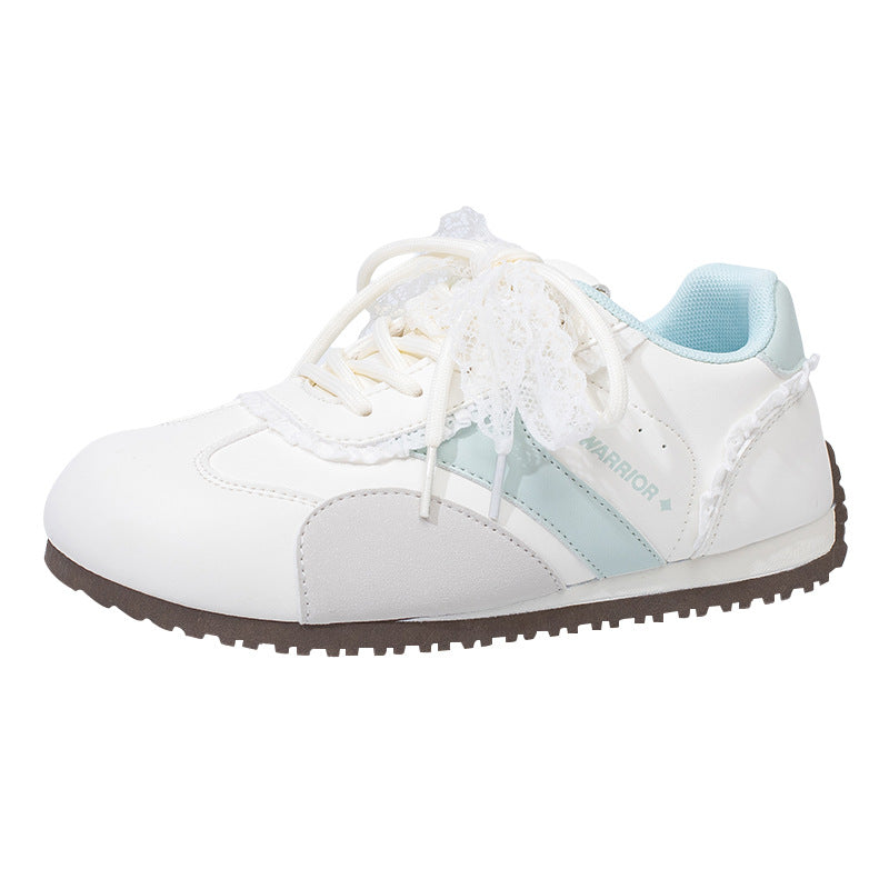 Huili fashion color-blocking casual moral training shoes autumn new versatile youthful and beautiful single shoes high-value student women's shoes