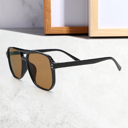 New cross-border double beam aviator sunglasses European and American same men's driving sunglasses high-end trend women's sunglasses