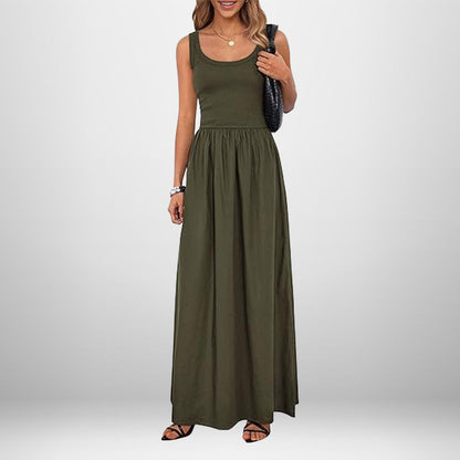 Ciaura 2025 Spring Sculpting Silk-Touch Sleeveless Slip Dress