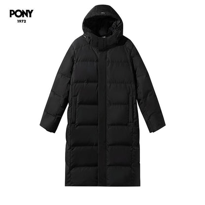 PONY1972 Women's Long Down Jacket Autumn Winter New Long Down Jacket 244W2OF39