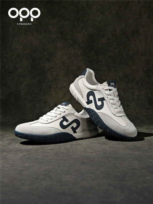 OPP Forrest Gump Shoes Spring Men's Leisure Sports Running Hiking Retro Versatile Popular Low-Top Leather Training Shoes