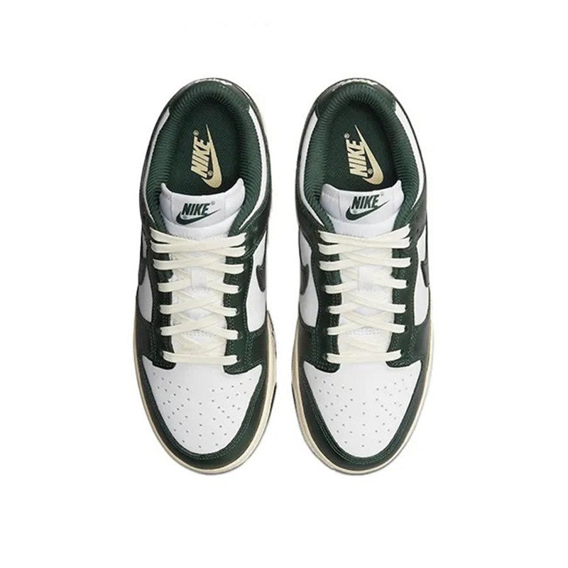 NIKE DUNK LOW women's retro trend athleisure low-top white and green board shoes DQ8580-100
