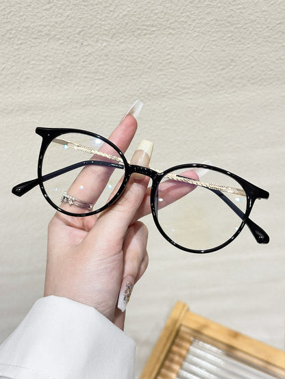 Leopard print round frame sunglasses for women, 2025 new high-end metal sunglasses, versatile personalized cross-border sunglasses for men