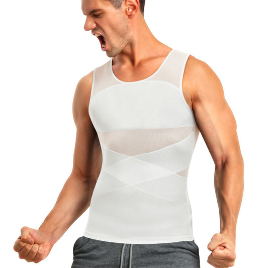 Fashion Personality Men's Breathable Mesh Tight Vest