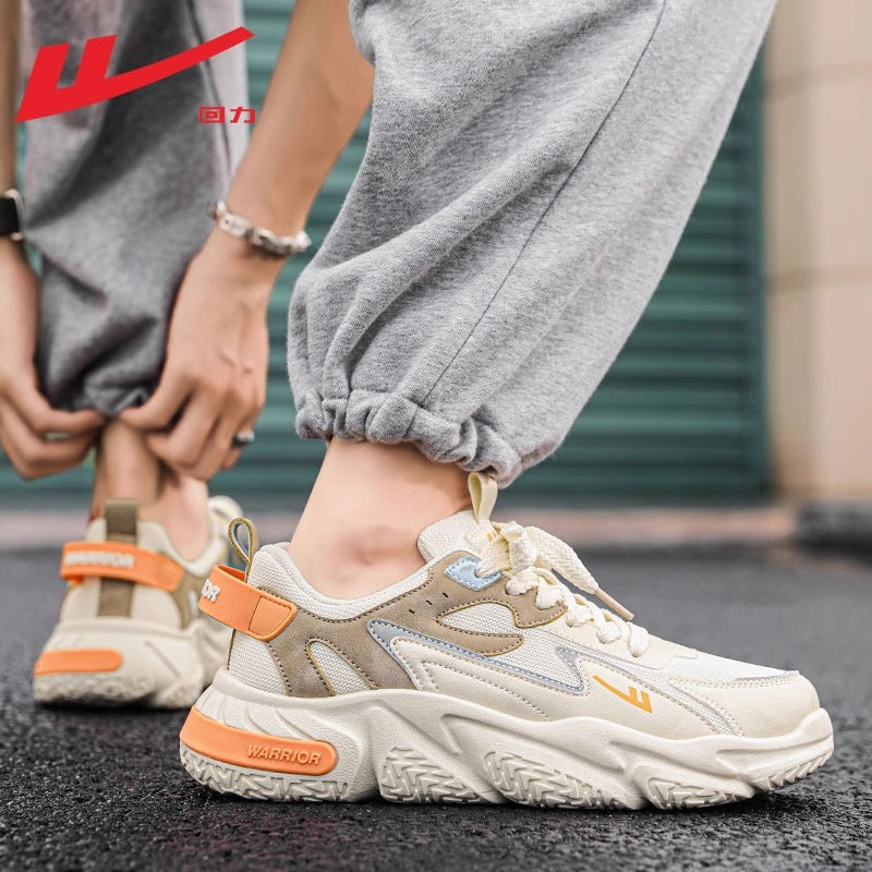 Pullback Korean trendy cool men's shoes retro soft-soled casual shoes mesh lace-up sports shoes daily commuting dad shoes