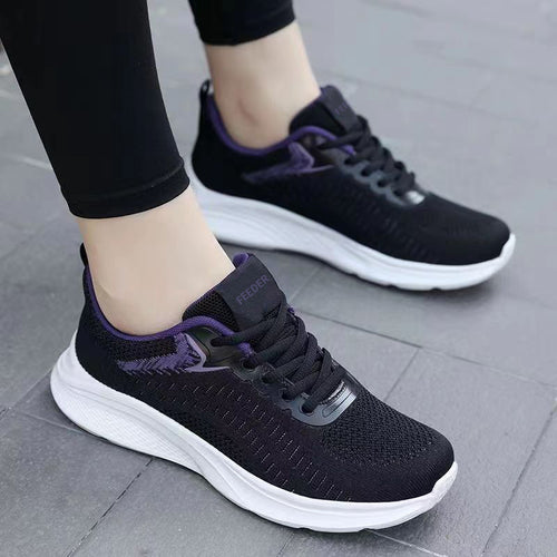 New flying weave four seasons sneakers, casual shoes, women's fashion single shoes, running shoes, cross-border wholesale