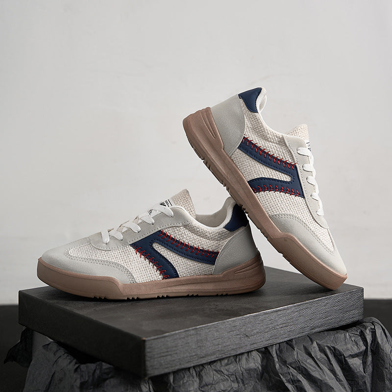 Cross-border shoes, men's shoes, summer breathable moral training shoes, men's and women's versatile casual shoes, vintage white shoes, sneakers