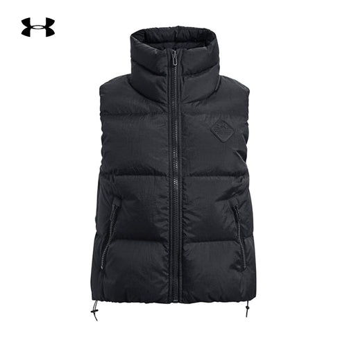 UA Under Armour Fall/Winter Women's New Casual Sports Warm Stand-Up Collar Down Vest Vest 1381660-001