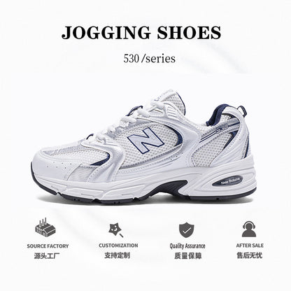 Primavera e outono New Balance Cool Run Outdoor Leisure 530 Ténis Casal Moda Versátil Running Shoes Altura Trend Shoes