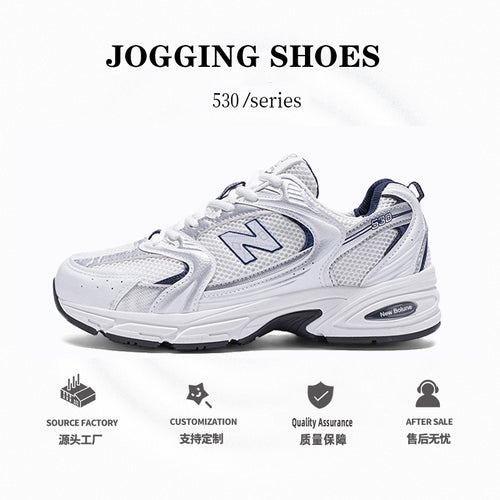Primavera e outono New Balance Cool Run Outdoor Leisure 530 Ténis Casal Moda Versátil Running Shoes Altura Trend Shoes