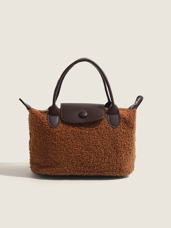 Cross-border women's bag 2025 new autumn and winter woolen texture large-capacity dumpling bag one-shoulder crossbody bag factory direct sales