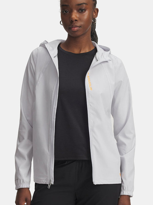 Under Armour Jacket UA Fall/Winter Women's Leisure Sports Running Fitness Woven Hooded Jacket 1377043-014