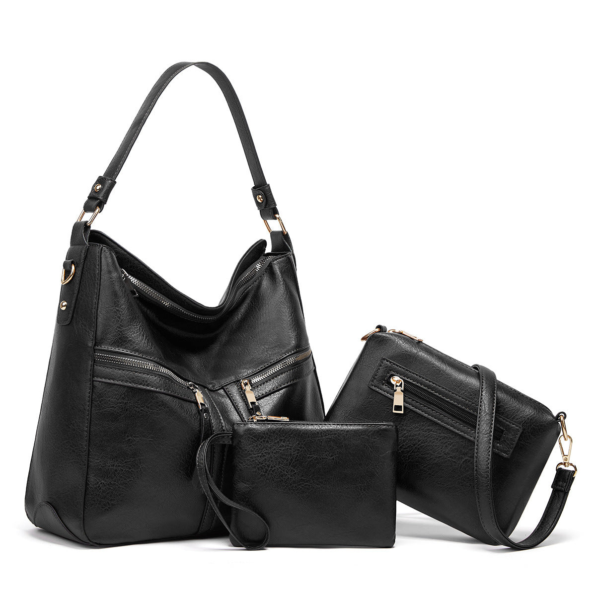 Cross-border hot women's bag 2024 new European and American fashion soft leather large-capacity tote bun mother-in-law bag wholesale