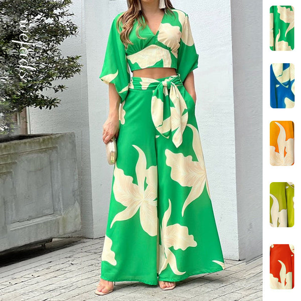 2026 spring suit, European and beautiful clothing, new printed temperament, commuting high-waisted, sexy fashion casual suit | Ciaura