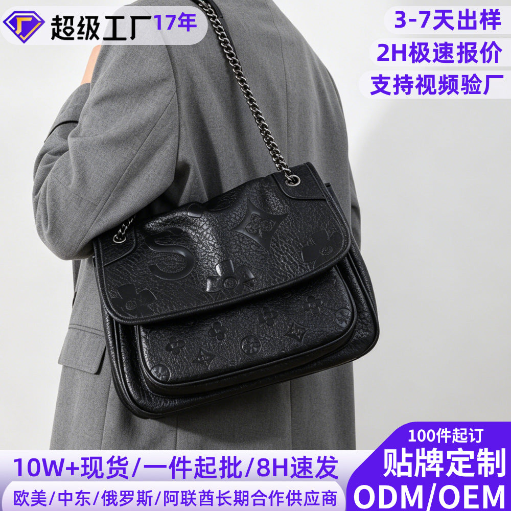 Internacional Bolsa de ombro couro sintético premium estampado em relevo bolsa estilo hobo fashion estilo descontraído Bolsa transversal feminina atacado de fábrica personalização Bolsa