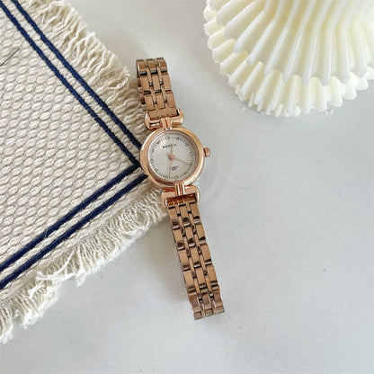 BARSH gold steel band minimalist diamond-dial women's watch, exquisite casual whitening, used quartz women's watch for export wholesale
