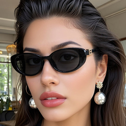 Retro cat eye sunglasses women's high-end new ins Internet celebrity same sunglasses men's fashion street shooting sunglasses
