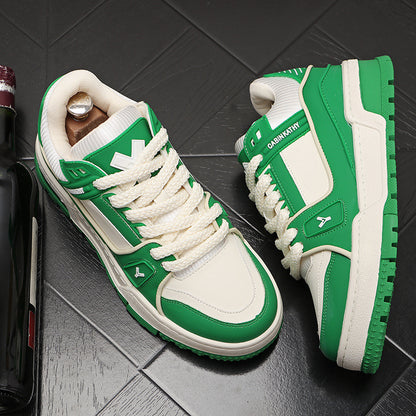 Versáteis sapatos brancos de strass malha baixa sapatos papai casual verão respirável tendência versátil plataforma sola aumento de altura para homens