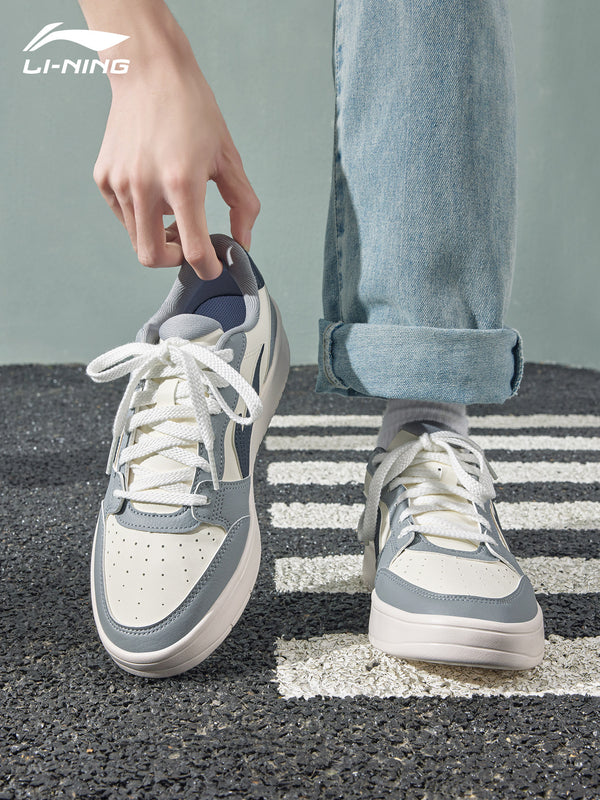 Li-Ning men's sneakers, Yuanbao summer new men's vintage gray shoes, breathable sports casual shoes, white sneakers